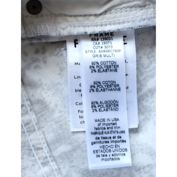 FRAME DENIM WOMEN NWT ALI HIGH RISE CIGARETTE PYTHON PRINT GRIS MULTI JEAN.SZ 27 - Picture 11 of 11
